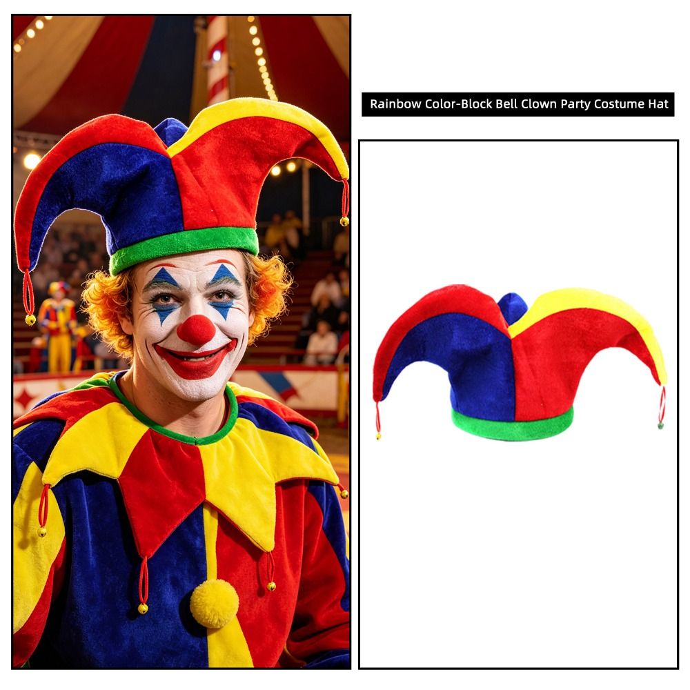 Cap Prop Multicolor Clown Hat  - огляд і ціна Cosplay Prop Pattern