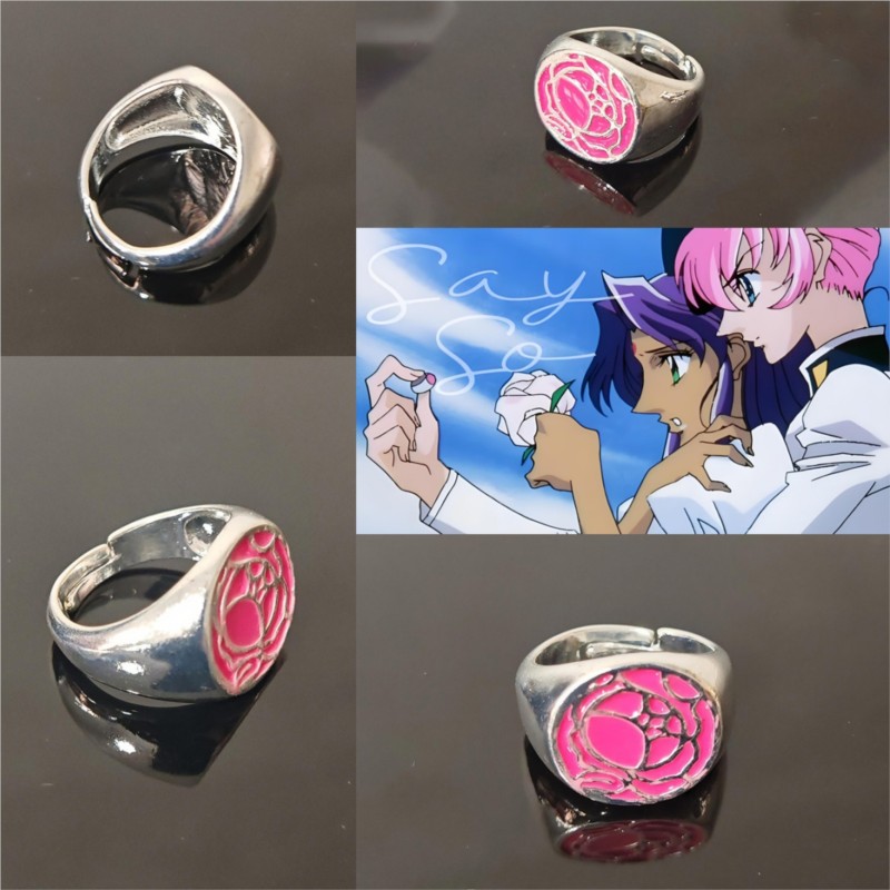 Pink Rose Ring Tenjou Utena Re - огляд і ціна Cosplay Prop Diy