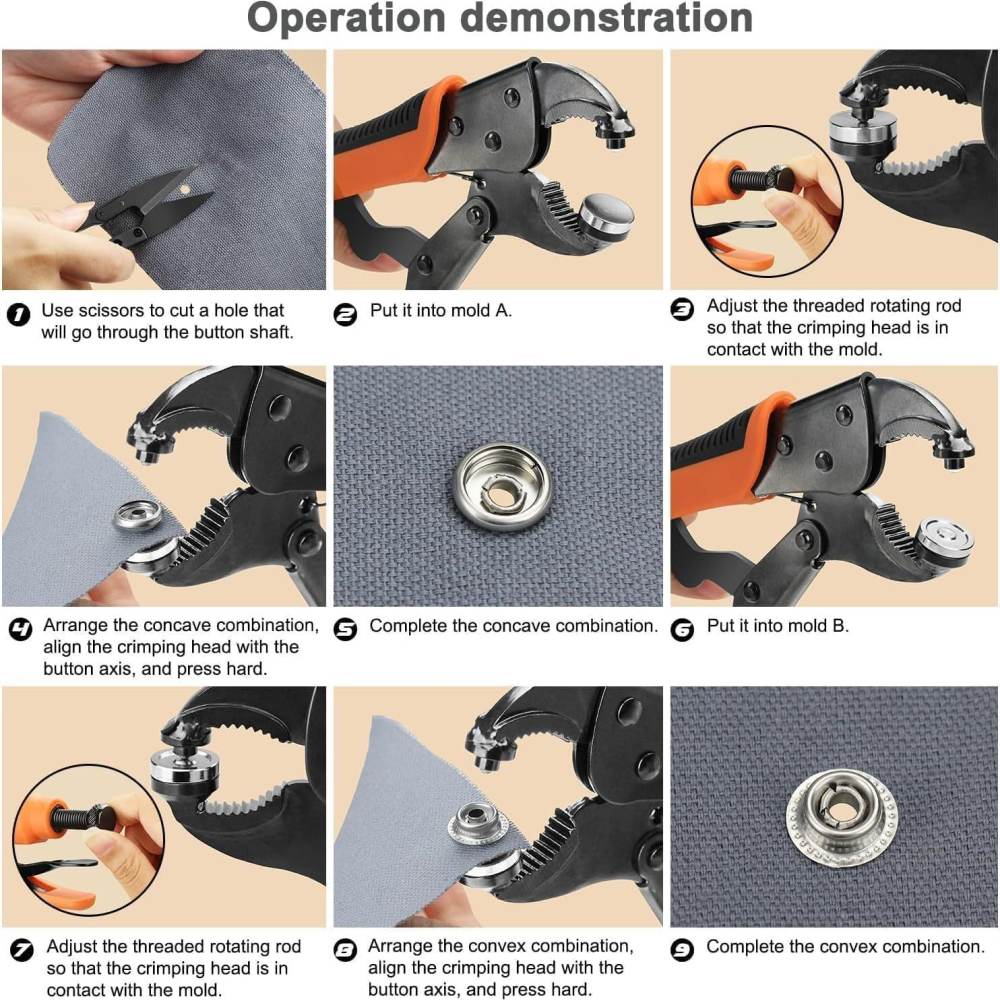 Heavy Duty Metal Snap Fastener - огляд і ціна Snap Plier Setter